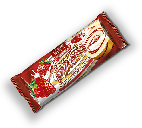 Рулет Клубника со сливками 175г*14 РБ